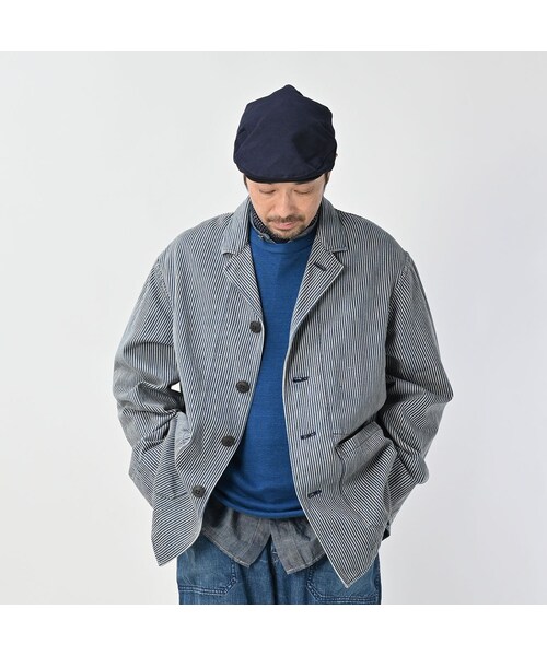 45R（フォーティファイブアール）の「藍職人 インドカディデニムのジャケット（ジャケット/アウター・メンズ・72-ヒッコリー/76-細ストライプ/78-藍・04-L/05-XL）」の6枚目の写真