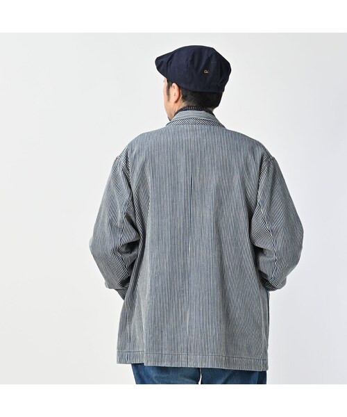 45R（フォーティファイブアール）の「藍職人 インドカディデニムのジャケット（ジャケット/アウター・メンズ・72-ヒッコリー/76-細ストライプ/78-藍・04-L/05-XL）」の8枚目の写真