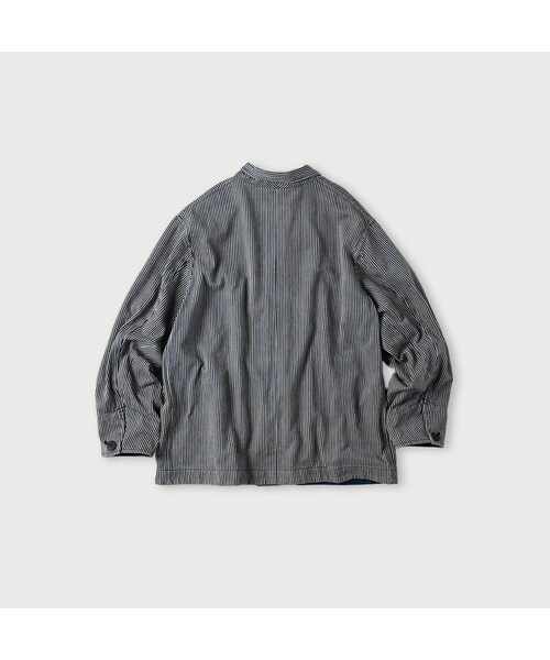 45R（フォーティファイブアール）の「藍職人 インドカディデニムのジャケット（ジャケット/アウター・メンズ・72-ヒッコリー/76-細ストライプ/78-藍・04-L/05-XL）」の4枚目の写真