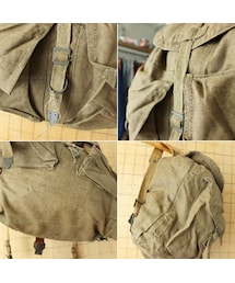 の「チェコ軍 M60 コットンリネン バックパック キャンバス レザー 