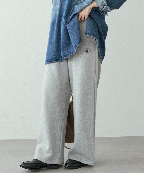 PUAL CE CIN（ピュアルセシン）の「微フレアスウェットパンツ（パンツ・レディース・オートミール/グレー/チャコールグレー・FREE）」の2枚目の写真