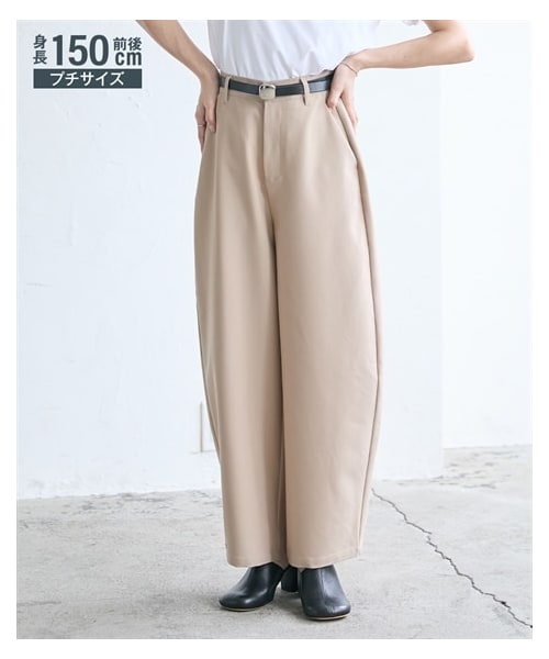 nissen（ニッセン）の「小さいサイズ　【UVカット・防シワ】カーブパンツ　低身長さん・小柄女性（パンツ・レディース・ベージュ/グレー/ブラック/モカブラウン・PSS/PS/PM）」の11枚目の写真