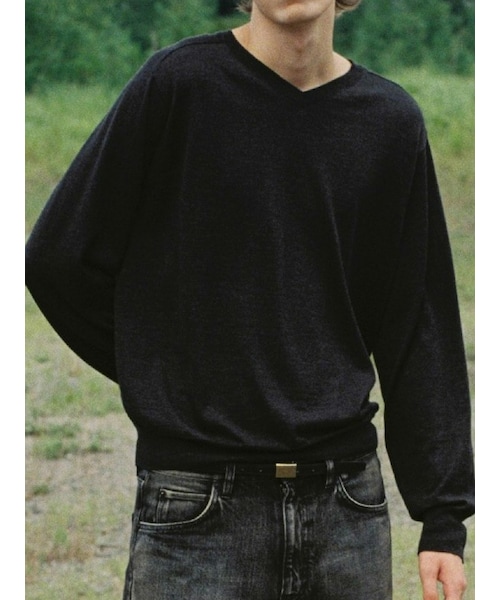 LIDNM（リドム）の「W/Si/Ca 18G V Neck Knit（ニット/セーター）」 - WEAR