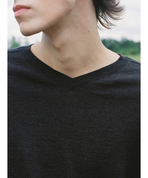 LIDNM（リドム）の「W/Si/Ca 18G V Neck Knit（ニット/セーター