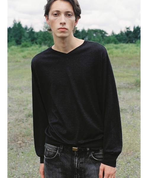 【LIDNM】W/Si/Ca 18G V Neck Knit Mサイズ LIDNM（リドム）の「W/Si/Ca 18G V Neck Knit（ニット/セーター