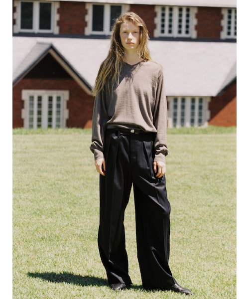 LIDNM（リドム）の「W/Si/Ca 18G V Neck Knit（ニット/セーター