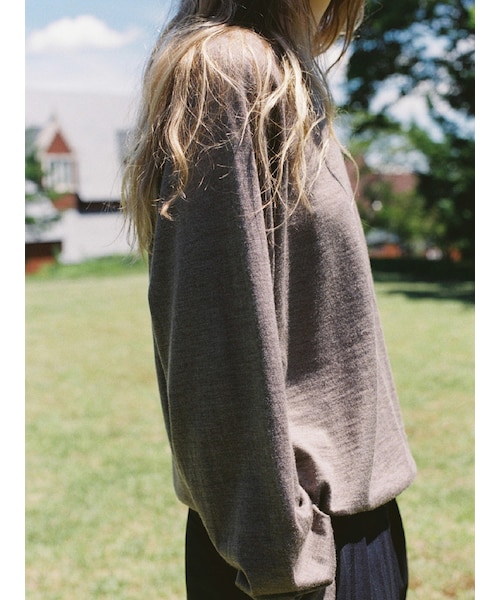 LIDNM（リドム）の「W/Si/Ca 18G V Neck Knit（ニット/セーター