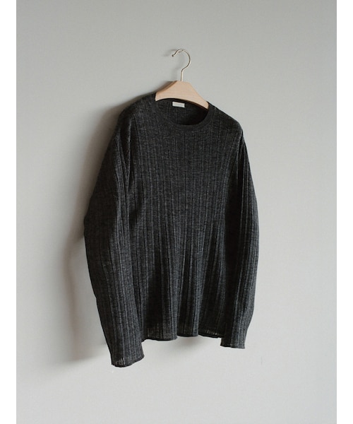 LIDNM（リドム）の「Alpaca Uneven Rib Knit（ニット/セーター・メンズ・グレー・S/M/L）」の9枚目の写真