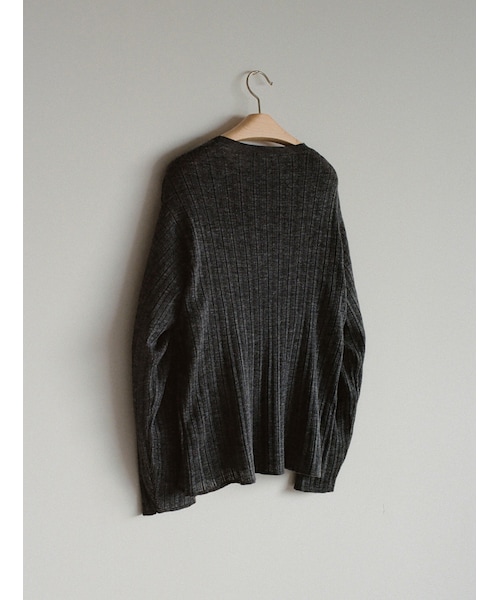 LIDNM（リドム）の「Alpaca Uneven Rib Knit（ニット/セーター・メンズ・グレー・S/M/L）」の15枚目の写真
