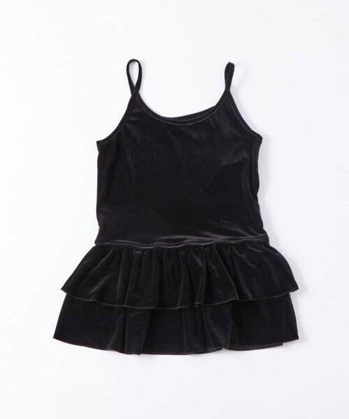 WHO'S WHO gallery（フーズフーギャラリー）の「【AW先行予約】ベロアフリルチュニック（チュニック・レディース・ダークブラウン/ブラック・F）」の2枚目の写真