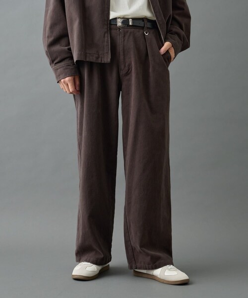 COLONY 2139(コロニートゥーワンスリーナイン)の「【AW先行予約/セットアップ対応】バイオ加工ブラッシュツイルパンツ(チノパンツ・メンズ・ブラウン/ブラック・M/L)」の1枚目の写真