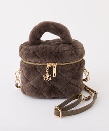 one after another NICE CLAUP | フェイクファーキルティングバニティバッグ(ショルダーバッグ)