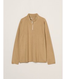 three dots（スリードッツ）の「コンパクトパイル ハーフジップ 長袖Tシャツ（その他）」