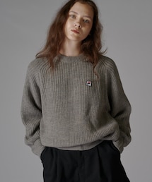 Lui's（ルイス）の「【FILA×Lui's】ハイネッククロップドニット（ニット/セーター・レディース）」