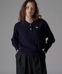 Lui's（ルイス）の「【FILA×Lui's】ニットポロ（ニット/セーター・レディース）」