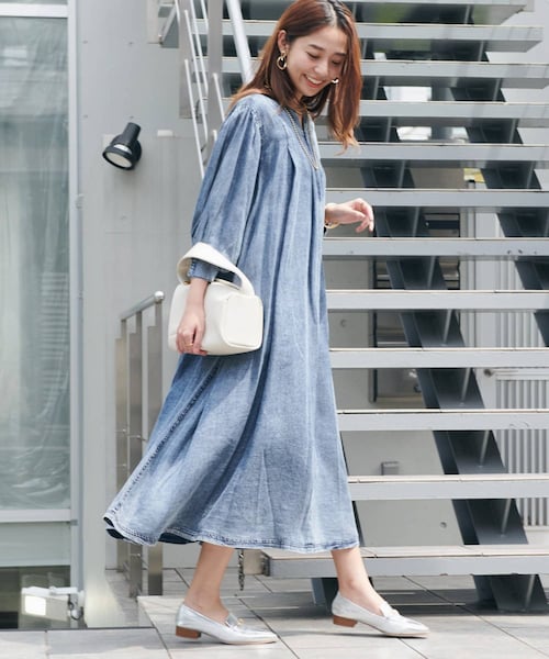 《デイリーに使える》バイオシルクフロントジップワンピース