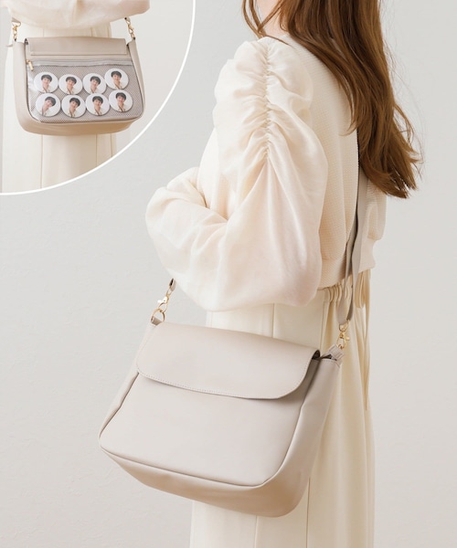 3coins（3coins）の「推し活ショルダーBAG（ショルダーバッグ・レディース・ブラック/ベージュ・FREE）」の2枚目の写真