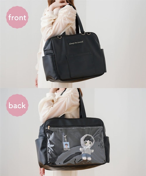 3coins（3coins）の「推し活トートBAG（バッグ・レディース・ベージュ/ブラック・FREE）」の2枚目の写真