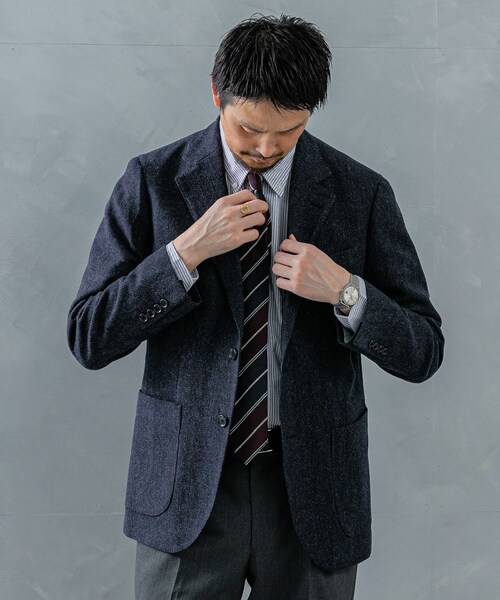 URBAN RESEARCH DOORS（アーバンリサーチドアーズ）の「LIFE STYLE TAILOR　NOVALANツィードジャケット（テーラードジャケット・メンズ・GREEN/NAVY/BROWN・44/46/48/50）」の5枚目の写真