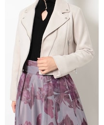 MERCURYDUO | フェイクスエードコンパクトライダースジャケット(ライダースジャケット)