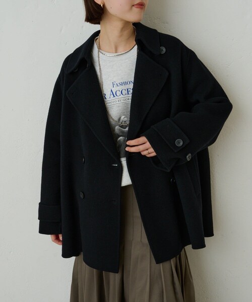 Omekashi（オメカシ）の「シャギースタンドピーコート（ピーコート