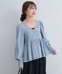 Kastane（カスタネ）の「【9.6(土)12:00発売/S.Mサイズ展開】B デニム2WAYブラウス（トップス・レディース）」
