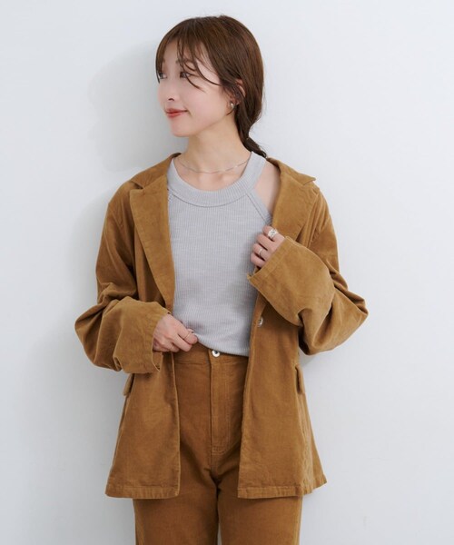 agnès b. ブラウンジャケット セットアップ　コーデュロイ 中古・古着通販】agnes b homme (アニエスベーオム) コーデュロイ