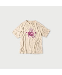 ブル丸ウォークプリントの90845星Tシャツ（再び・トップ）