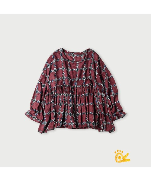 今季未使用45R ONEONE インドカディのギャザーブラウス(藍)45rpm 45R｜【EC限定】ONEONE いろいろインドカディのギャザーブラウス