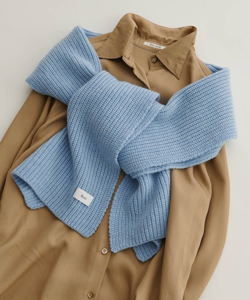 【Hoaw.】カシミヤリブストール