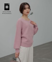 Andemiu（アンデミュウ）の「CNラクーンコンボートネックニット（トップス）」