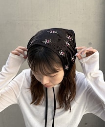 Lattice | ベロアフラワーバブーシュカ(ファッション雑貨)