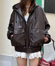 CIAOPANIC | アクティブフェイクレザーパーカー(ジャケット/アウター)