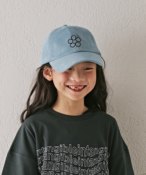 CIAOPANIC TYPY（チャオパニックティピー）の「【KIDS】アソート柄刺繍コーデュロイキャップ（キャップ・キッズ・キャメル/サックスブルー/ネイビー・ONE）」の2枚目の写真