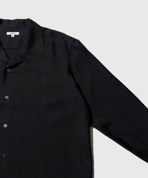 ADAM ET ROPE'（アダムエロペ）の「【BODHI/ボーディ】 VACANCES  WASHABLE MATTE SILK LS SHIRT（シャツ/ブラウス・メンズ・ネイビー・2/3）」の6枚目の写真