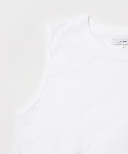 かぐれ(カグレ)の「ARMEN CREW NECK NO-SLEEVE PULLOVER(タンクトップ・レディース・WHITE/BLACK/杢GRY・1)」の6枚目の写真