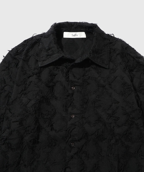 ADAM ET ROPE'（アダムエロペ）の「【Sefr/セファ】WES SHIRT FRINGE（シャツ/ブラウス・メンズ・ブラック・M/S）」の5枚目の写真