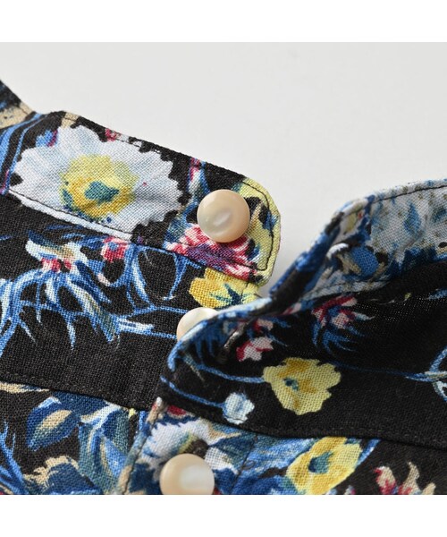 45R（フォーティファイブアール）の「インドカディブーケストライププリントのリボンブラウス（その他・レディース・71-サックス/83-茶・02-M/03-L）」の16枚目の写真