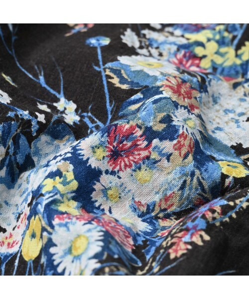 45R（フォーティファイブアール）の「インドカディブーケストライププリントのリボンブラウス（その他・レディース・71-サックス/83-茶・02-M/03-L）」の17枚目の写真