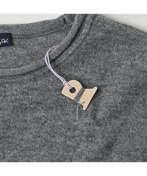 45R（フォーティファイブアール）の「カシミヤのTシャツ（トップス・メンズ・23-グレートップ/83-こげ茶トップ・02-M/03-L）」の14枚目の写真
