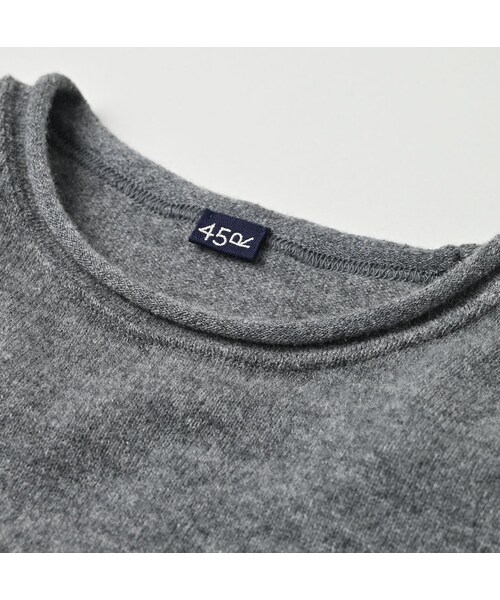 45R（フォーティファイブアール）の「カシミヤのTシャツ（トップス・メンズ・23-グレートップ/83-こげ茶トップ・02-M/03-L）」の12枚目の写真