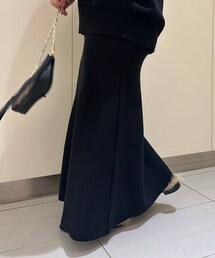 ラウンジドレス　スウェットライクスキッパーニット　マーメイドニットスカートセット LOUNGEDRESS（ラウンジドレス）の「【@_shirabe.s_コラボ】スウェット