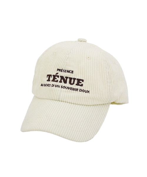 3coins(3coins)の「コーデュロイロゴ刺繍キャップ(キャップ・レディース・アイボリー/ブラック/ネイビー/グリーン・FREE)」の1枚目の写真