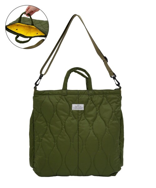 3coins(3coins)の「MILヘルメットバッグ(ショルダーバッグ・メンズ・ブラック/カーキ・FREE)」の2枚目の写真