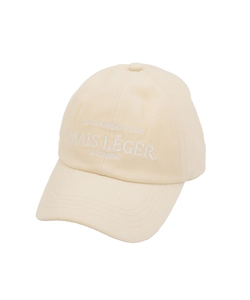 3coins（3coins）の「スエード調ロゴ刺繍キャップ（キャップ・レディース・ブラック/ベージュ/ブラウン/アイボリー・FREE）」の2枚目の写真