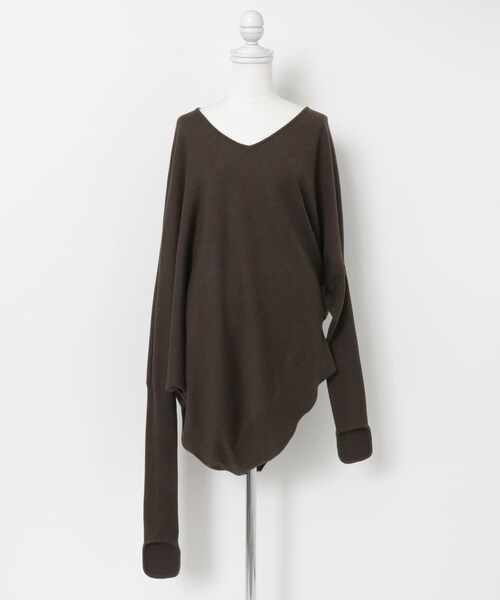LAATO（ラート）の「square knit pullover（ニット/セーター・レディース・ネズミ/チョコレート/フラミンゴ・Free）」の9枚目の写真