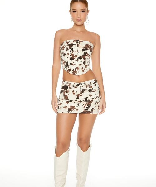 FOREVER 21（フォーエバー トゥエンティーワン）の「カウ柄チューブトップ（その他・ブラウン53・S/M）」の6枚目の写真