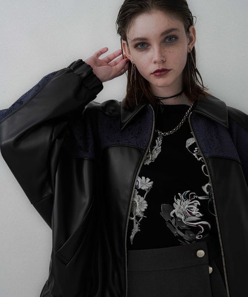 HARE（ハレ）の「フェイクレザージャガードミドルブルゾン（）」 - WEAR