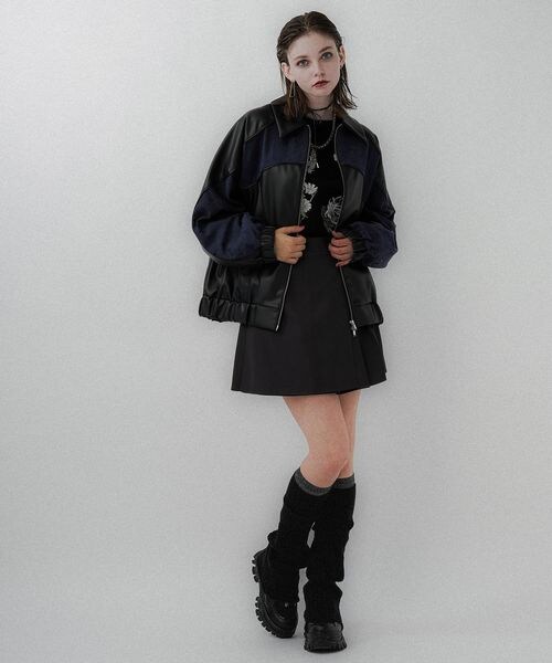 HARE（ハレ）の「フェイクレザージャガードミドルブルゾン（）」 - WEAR