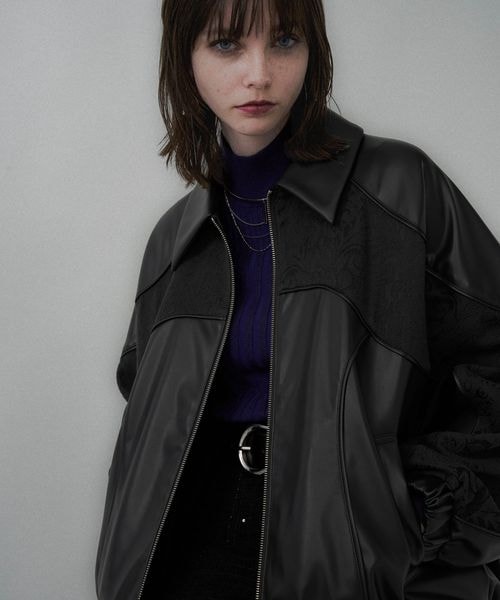 HARE（ハレ）の「フェイクレザージャガードミドルブルゾン（）」 - WEAR